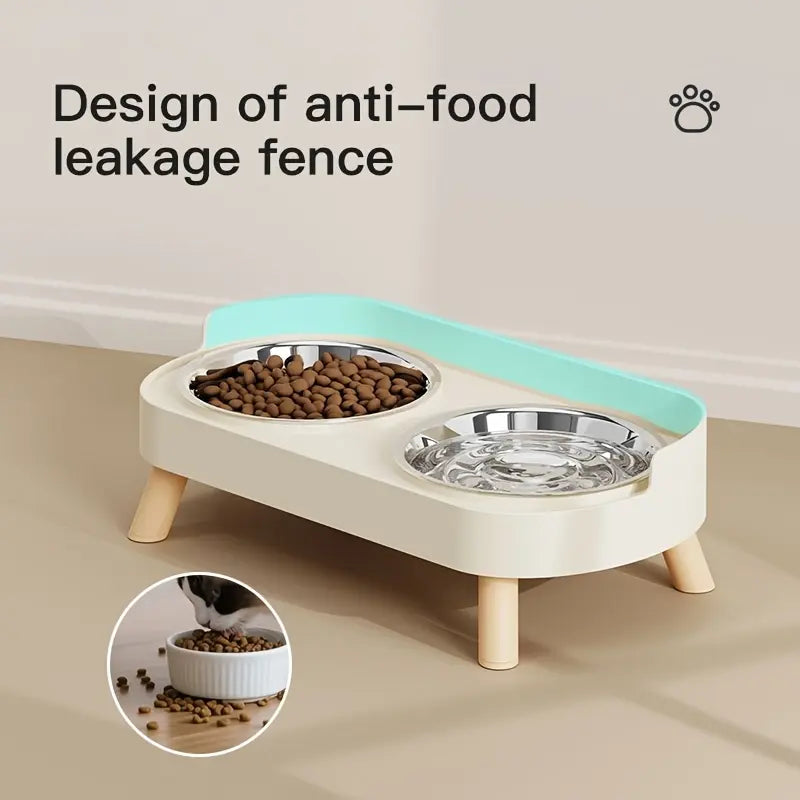 Double Bowl Design Pet Feeding Bowl