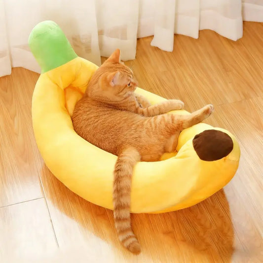 Cozy Up Your Furry Friend with the Banana Boat Detachable Pet Bed - Perfect for Small to Medium Cats and Dogs! 🐾🛏️✨
