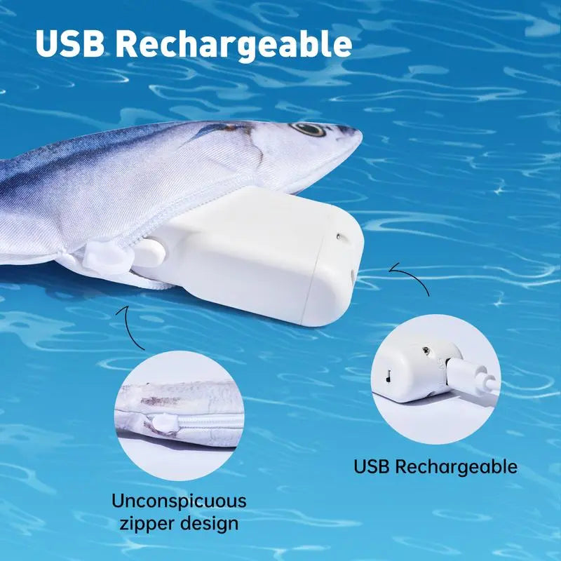 Ultra-Realistic Flopping Fish Cat Toys 3 Pack, Interactive Cat Toys for All Breeds