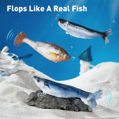 Ultra-Realistic Flopping Fish Cat Toys 3 Pack, Interactive Cat Toys for All Breeds
