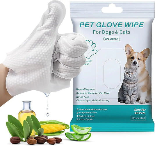 Say goodbye to messy bath times! 🐾✨ Check out our Pet Gloves & Wipes for easy grooming on-the-go! 🐶🐱 Hypoallergenic, moisturizing, and no rinse needed! Perfect for travel! 🧼✈️ #PetCare #GroomingEssentials