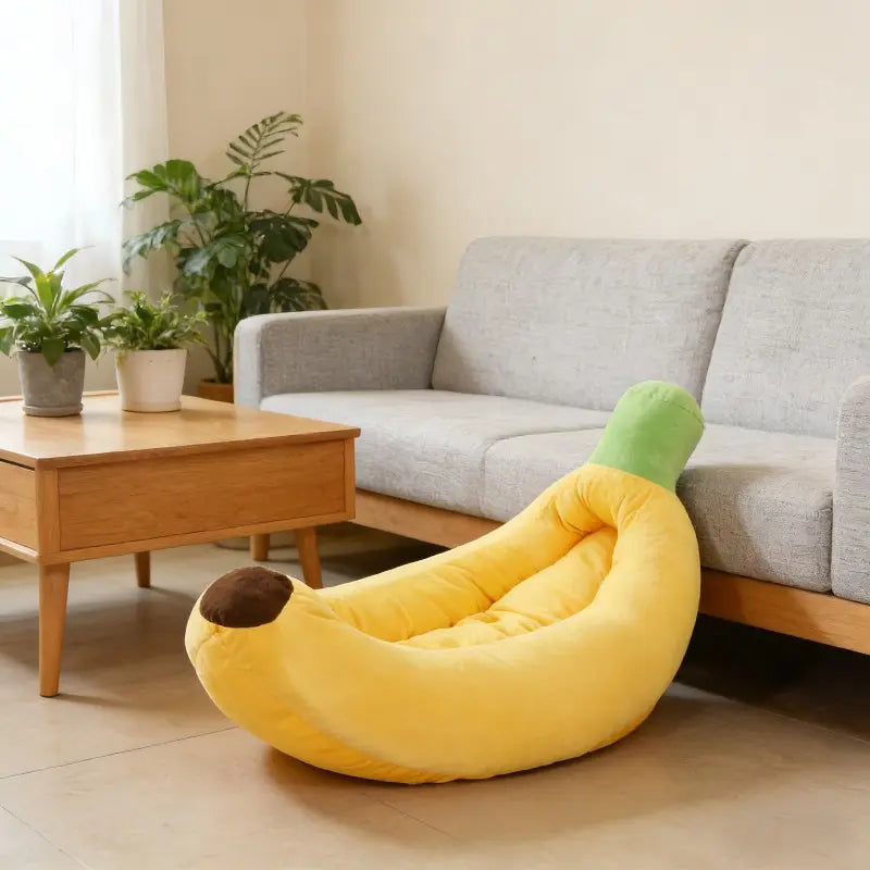 Cozy Up Your Furry Friend with the Banana Boat Detachable Pet Bed - Perfect for Small to Medium Cats and Dogs! 🐾🛏️✨
