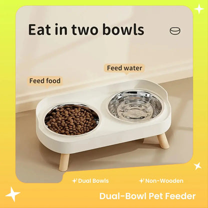 Double Bowl Design Pet Feeding Bowl