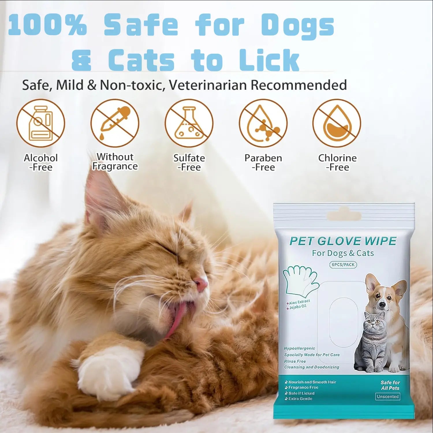 Say goodbye to messy bath times! 🐾✨ Check out our Pet Gloves & Wipes for easy grooming on-the-go! 🐶🐱 Hypoallergenic, moisturizing, and no rinse needed! Perfect for travel! 🧼✈️ #PetCare #GroomingEssentials