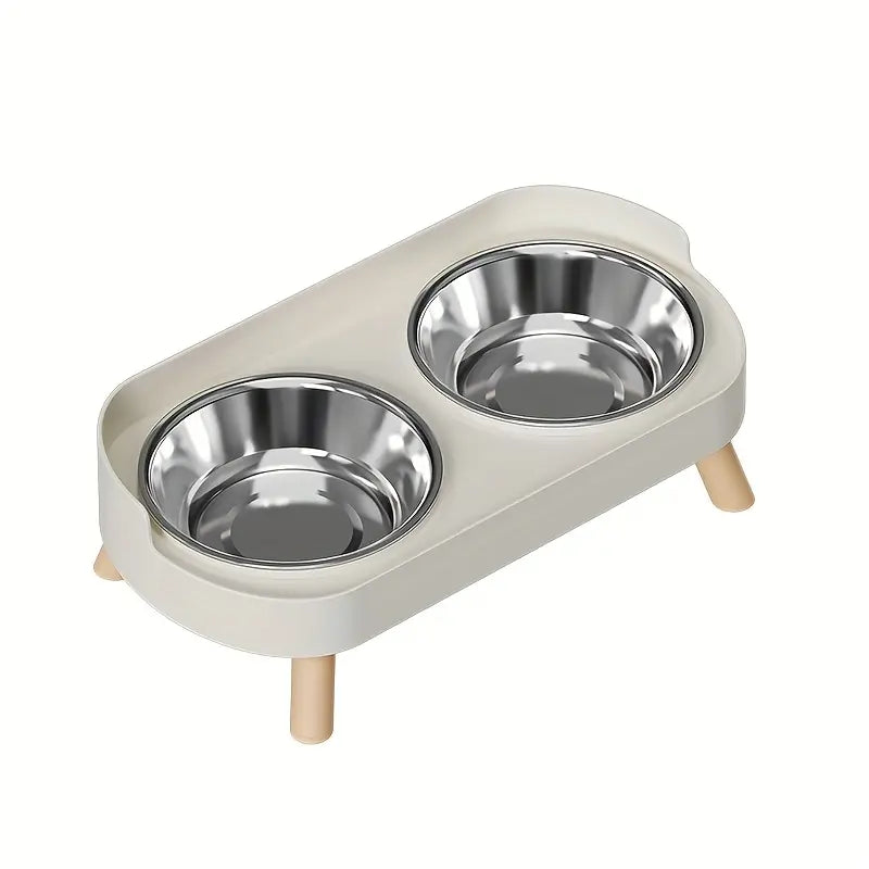 Double Bowl Design Pet Feeding Bowl
