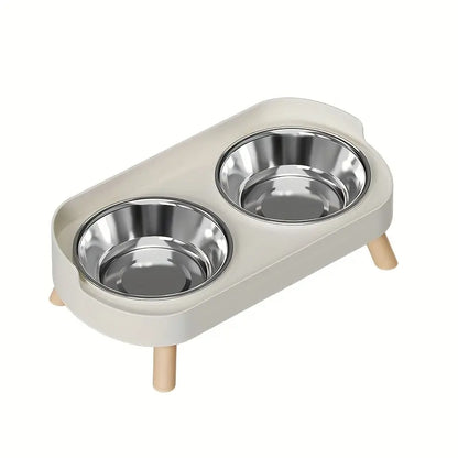 Double Bowl Design Pet Feeding Bowl
