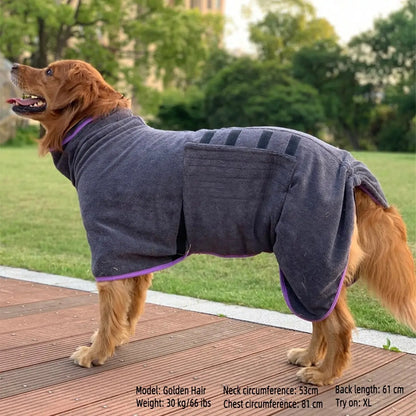 Quick-Dry Pet Bathrobe. Ideal for Cats Dogs