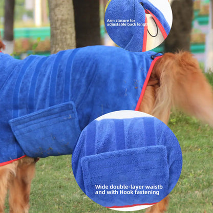 Quick-Dry Pet Bathrobe. Ideal for Cats Dogs