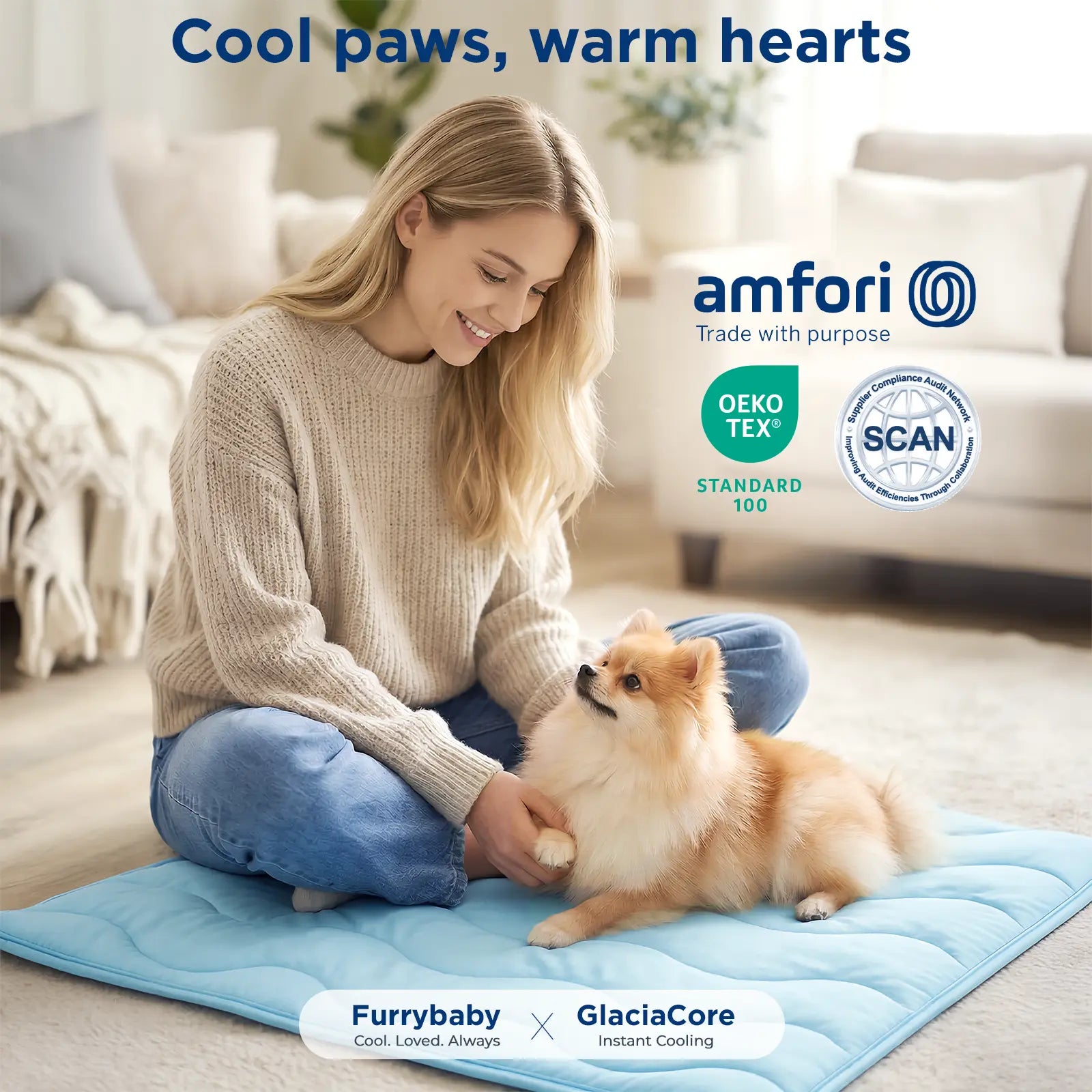 Beat the heat this summer! 🌞🐾 Check out our 30"x20" Dog Cooling Mat - perfect for large dogs and cats! Durable, portable, and made with thickened cool fiber for ultimate comfort. Ideal for indoor & outdoor fun! 💙 #PetCooling #SummerVibes