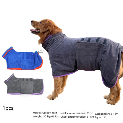 Quick-Dry Pet Bathrobe. Ideal for Cats Dogs